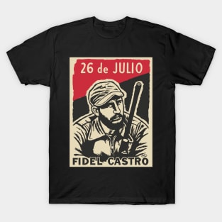 Fidel Castro Poster - Portrait Art T-Shirt